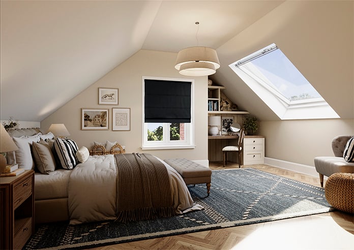 Astoria, Black Ink - Roman Blind - Image 6